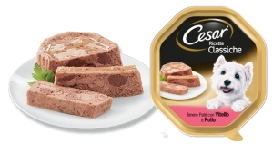 Cesar Ricette Classiche Tenero Patè Con Vitello e Pollo 150g