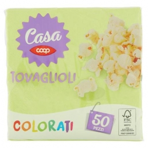 CASA Tovaglioli Colorati 2 Veli 33x33cm Colomix Assortiti FSC 50 pz