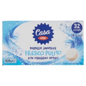 CASA Pastiglie Lavatrice Fresco Pulito con Ossigeno Attivo 32 x 29 g