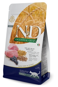 Farmina n&d ANCESTRAL GRAIN low grain gatto farro avena agnello e mirtillo 300 g